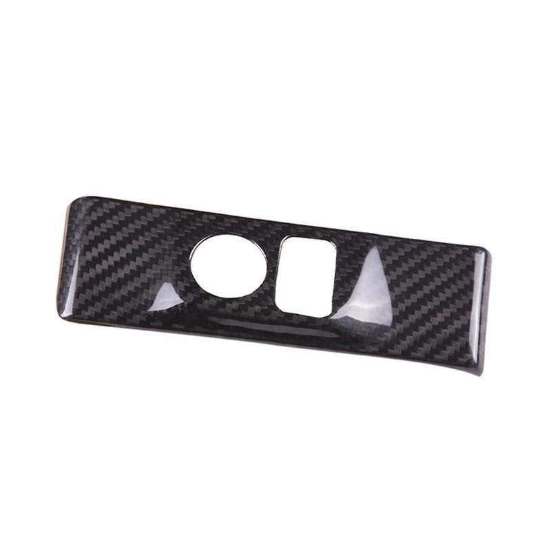 Car Headlight Adjustment Switch Trim Cover Carbon Fiber for R35 2008-2016 Interior Accessories(Red)