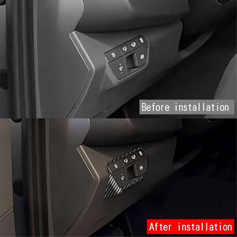Car Headlight Adjustment Switch Trim Panel for EV9 2023 2024 Multifunction Button Trim Sticker Inte