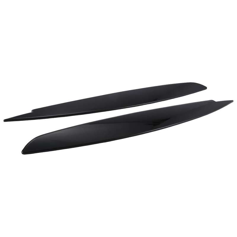 Car Headlight Eye Lid Covers Black Eyelids Brows Trim ABS for 1 Series E87 E88 E81 E82