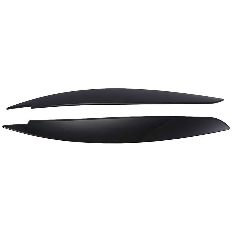 Car Headlight Eye Lid Covers Black Eyelids Brows Trim ABS for 1 Series E87 E88 E81 E82