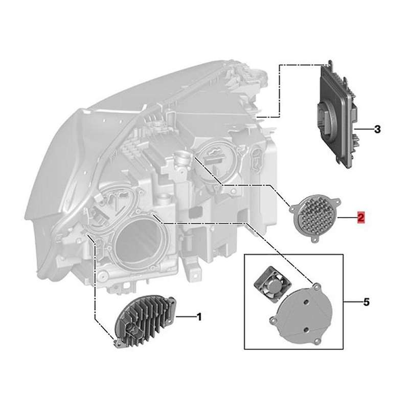 Car Headlight Driver Module Daytime Running for X5 G05 X6 G06 X7 G07 2017-2020 63119477985 631194779