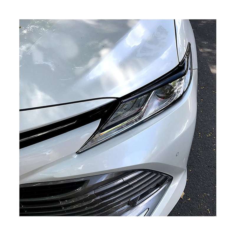 Car Headlight Eyebrow Eye Lid head light lamp Eyelids Cover Stcker Trim for LE XLE SE XSE 2018-2021