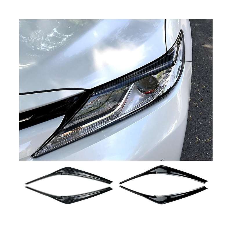 Car Headlight Eyebrow Eye Lid head light lamp Eyelids Cover Stcker Trim for LE XLE SE XSE 2018-2021