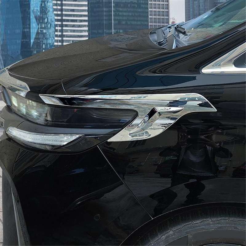 Car Headlight Eyebrows Trim Cover for Alphard 40 Series 2023+ Head Light Lamp Eyelid Trim Stickers S