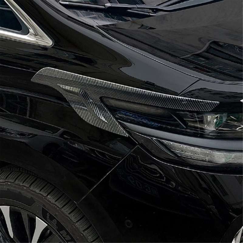 Car Headlight Eyebrows Trim Cover for Alphard 40 Series 2023+ Head Light Lamp Eyelid Trim Stickers C