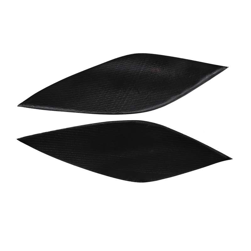 Car Headlight Eyebrows Eyelids Carbon Fiber Stickers Trim Cover Headlight Lid for 2007+