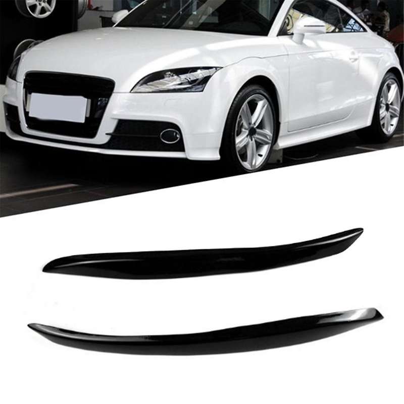 Car Headlight Eyebrow Molding Trim Sticker for Tt 2006-2014 Lamp Eyelids Trim Strips Lid Cover Resin