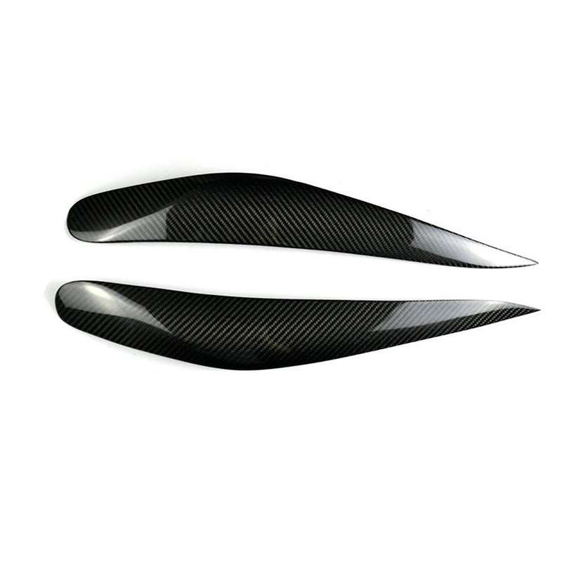Car Headlight Eyebrows Carbon Fiber Trim Cover for 7 Series F01 F02 2009-2014 Light Lamp Eyelid Trim