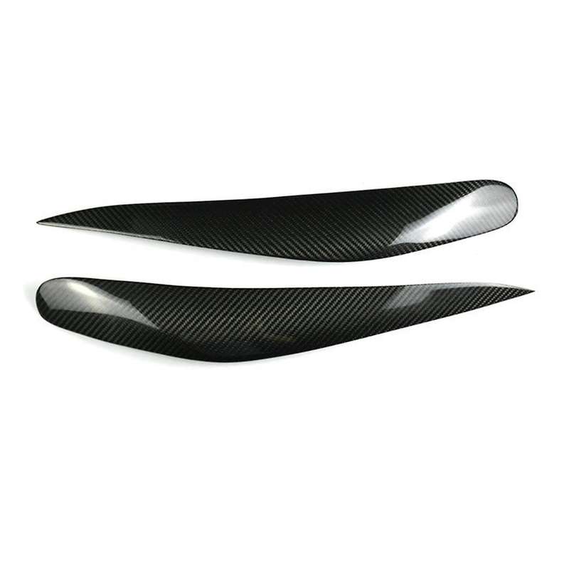 Car Headlight Eyebrows Carbon Fiber Trim Cover for 7 Series F01 F02 2009-2014 Light Lamp Eyelid Trim