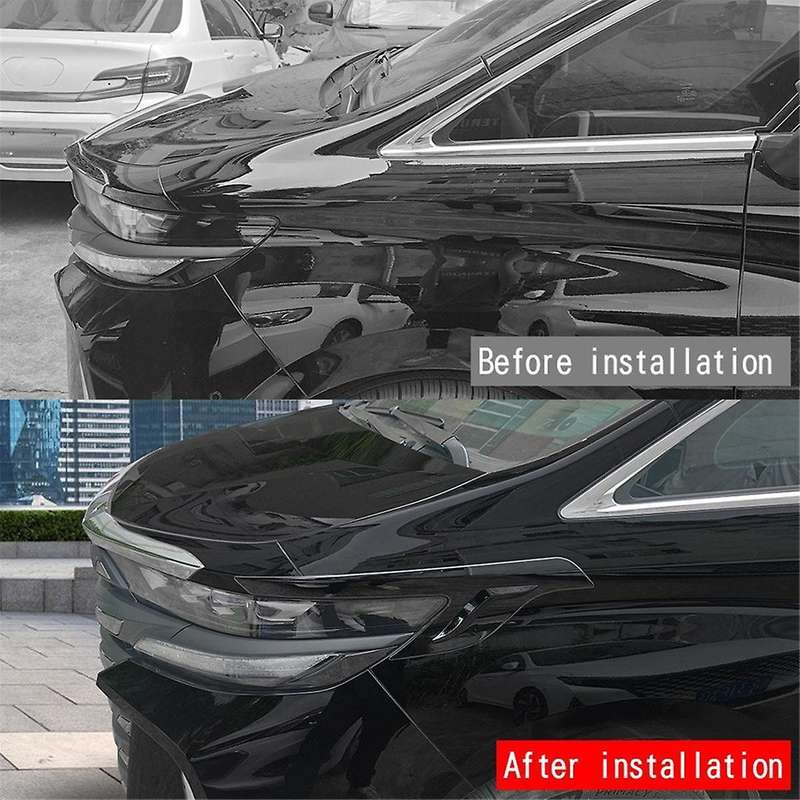 Car Headlight Eyebrows Trim Cover for Alphard 40 Series 2023+ Head Light Lamp Eyelid Trim Stickers G