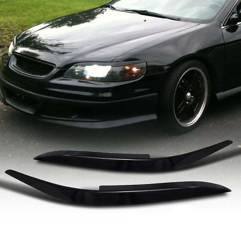 Car Headlight Eyelids Eyebrows Cover Black for Accord 1998-2002