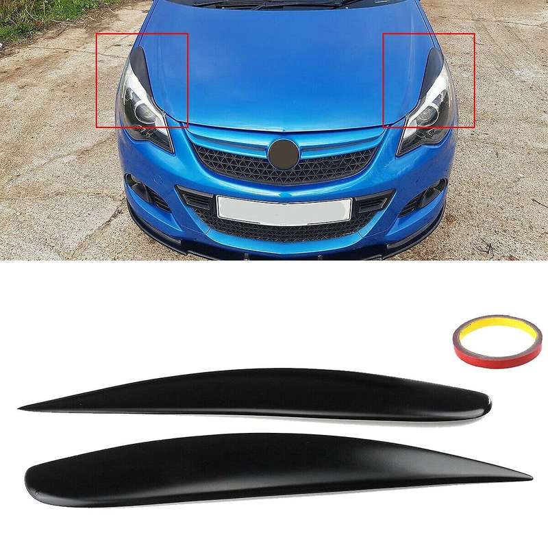 Car Headlight Lamp Eyebrow Spoilers Matte Sticker Protection for D VXR 2006-2014