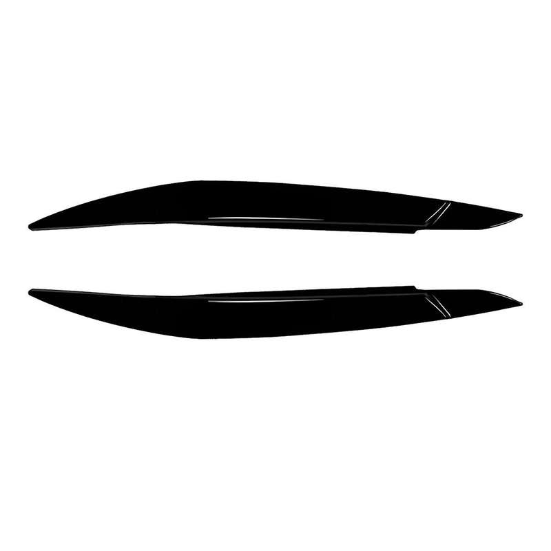 Car Headlight Lamp Eyebrows Cover Trim for X6 E71 2008-2014 Car Headlight Eyelids Lids Gloss Black