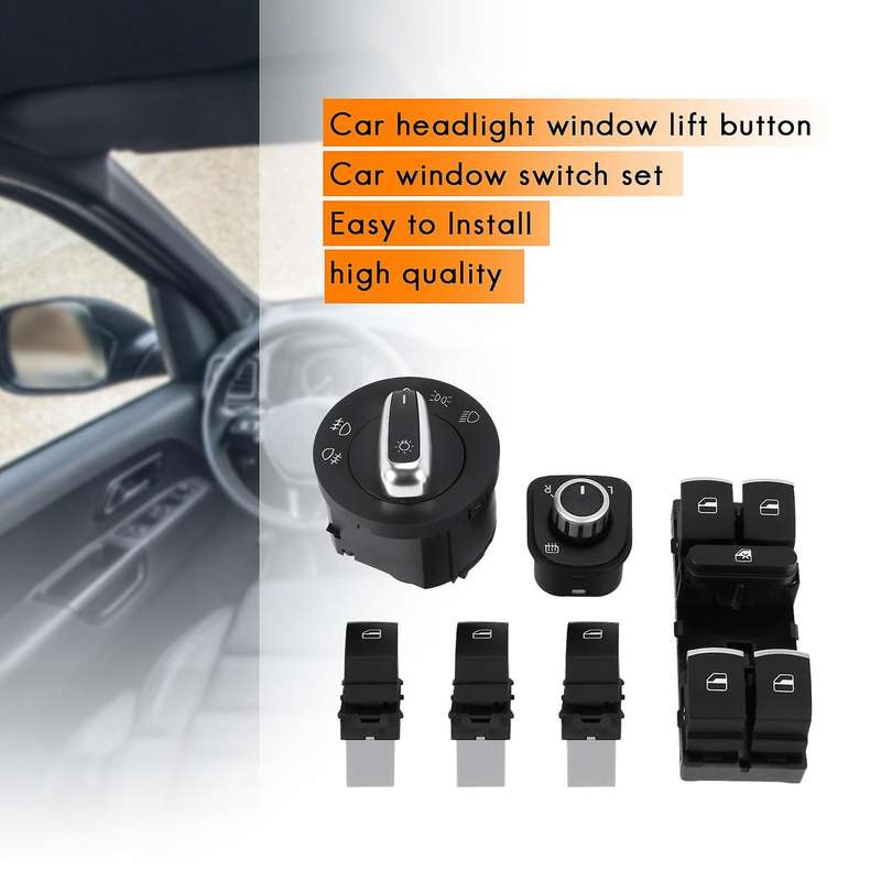 Car Headlight Switch + Window Lift Switch for 5 6 Mk5 6 5 6 B6 5nd941431a 5nd959565b