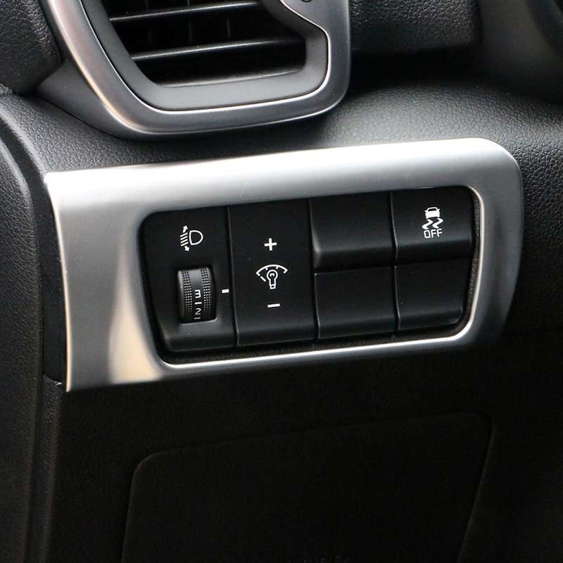 Car Headlight Switch Adjustment Button Circle Protection Trim Stickers for Kx5 QL LHD 2016-2018