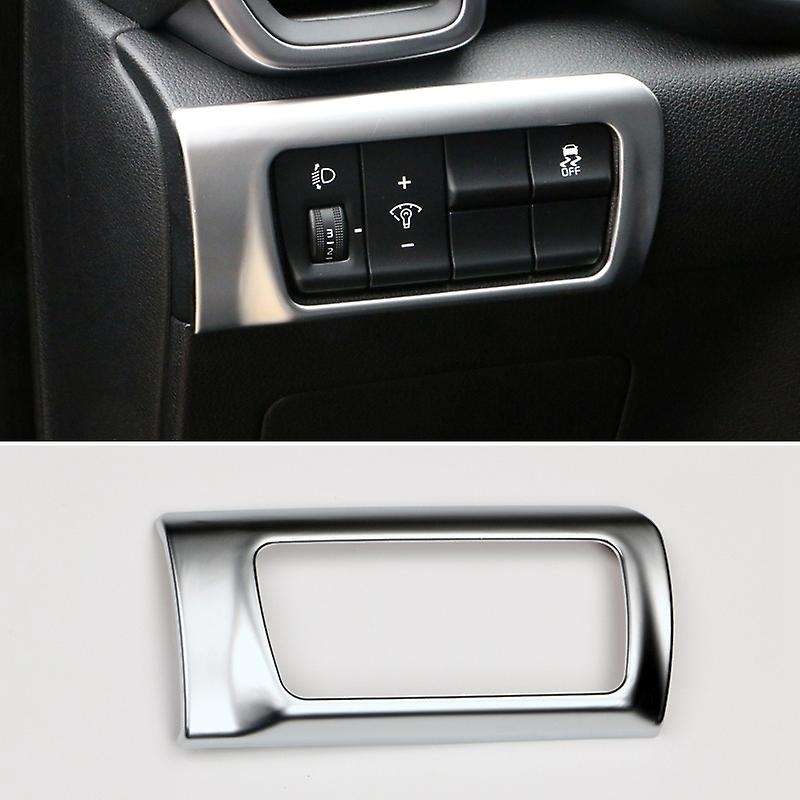Car Headlight Switch Adjustment Button Circle Protection Trim Stickers for Kx5 QL LHD 2016-2018