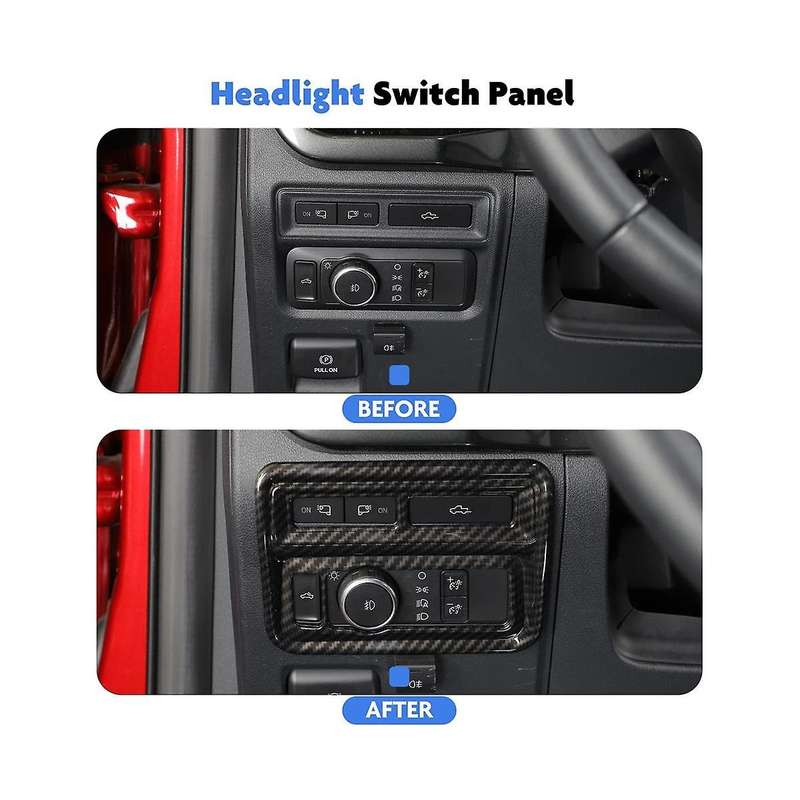 Car Headlight Switch Control Panel Decoration Cover Trim Stickers for 2021 2022 2023 Interior Access