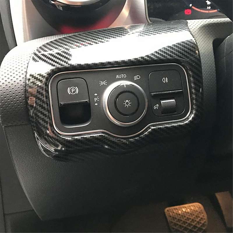 Car Headlight Switch Frame Trim for A CLA Class W177 A180 2019+ LHD Head Light Buttons Stickers