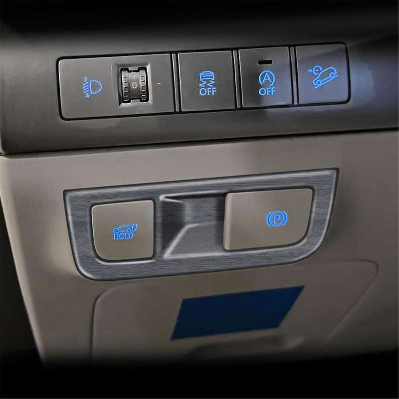Car Headlight Switch Frame Trim Cover for 2024+ Car Interior Accessories Wood Grain