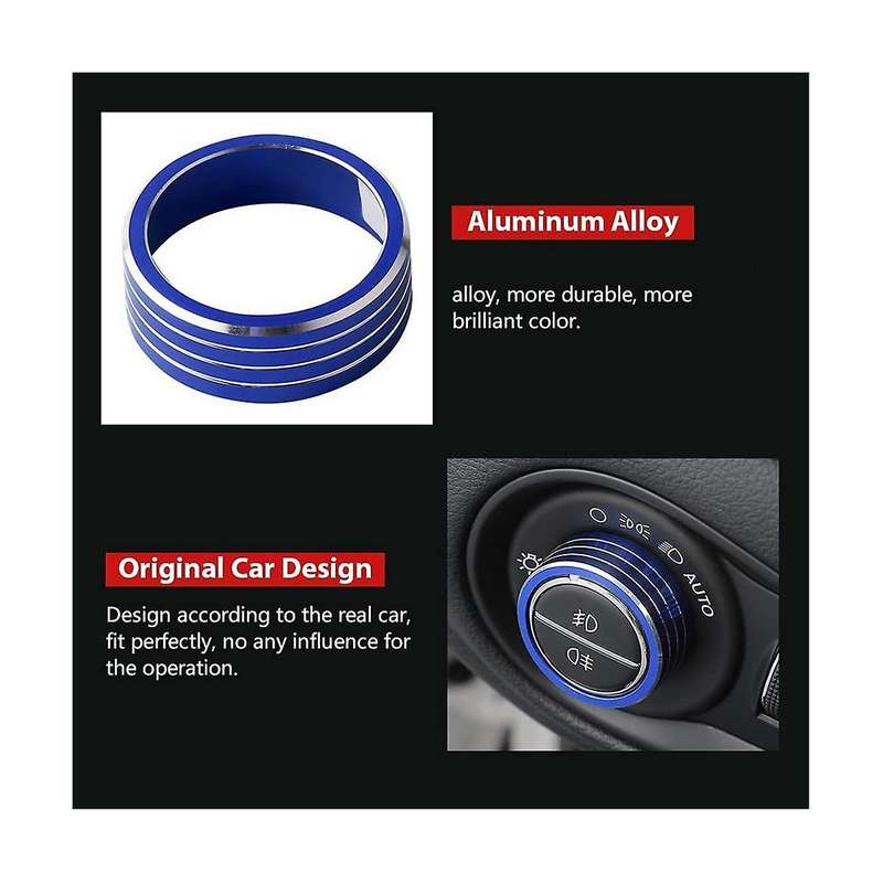 Car Headlight Switch Knob Cover Trim Interior Decoration Accessories for Grand 2014-2021
