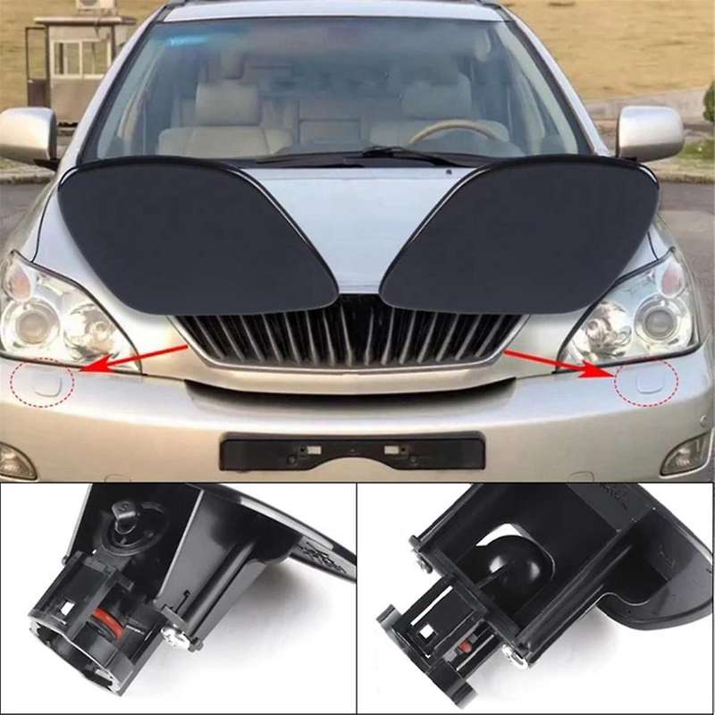 Car Headlight Washer Nozzle Cover Headlight Cleaning Cap for RX330 RX350 85382-48010 85381-48040