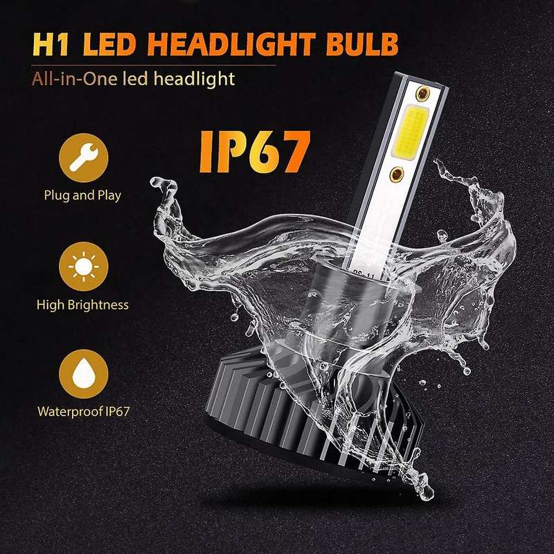 Car Headlights Bulb LED H1 H13 H27 880 HB3 HB4 12000Lm Ice COB 6500K Auto Light H1