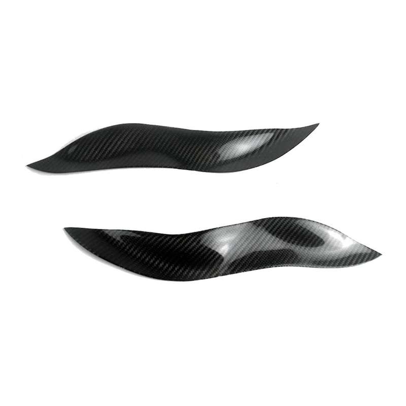 Car Headlights Eyebrow Eyelid Trim Cover Sticker Accessories for Smart 2003 Carbon Fiber