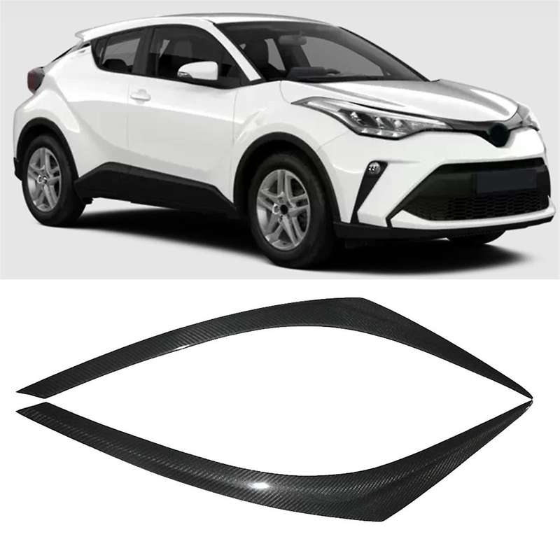 Car Headlights Eyebrow Eyelid Trim Cover Sticker Accessories for 2018-2023 Carbon Fiber