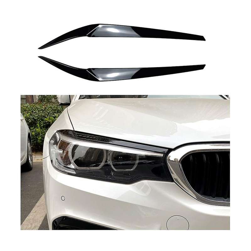 Car Headlights Eyebrow Eyelids Trim Cover for 5 Series G30 525I 530I 2017-2021 Car Stickers Trim Dec
