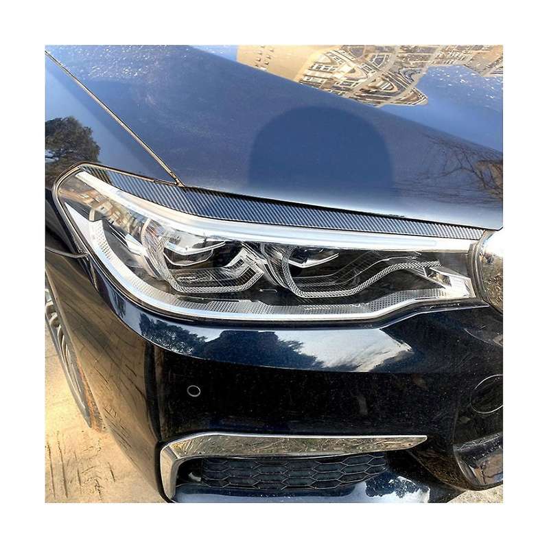 Car Headlights Eyebrow Eyelids Trim Cover for 5 Series G30 525i 530i 2017-2021 Car Stickers Trim Dec