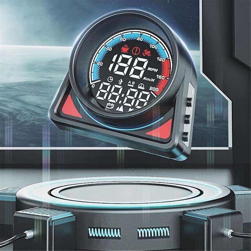 Car Head-Up Display GPS Digital Speedometer / with LED Display Speed Alert Fatigue Driving Reminder
