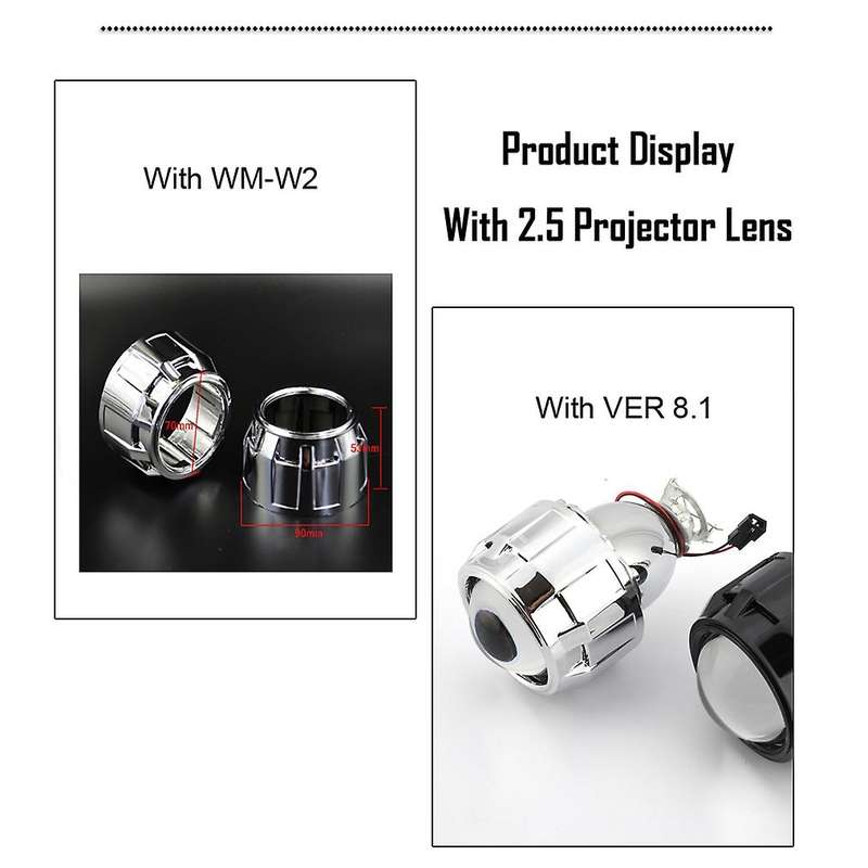 Car Headlights Modified Double Lamp Lens Cover 2.5 Inch Decorative Cover Decoration Q5 Sea Five Spec