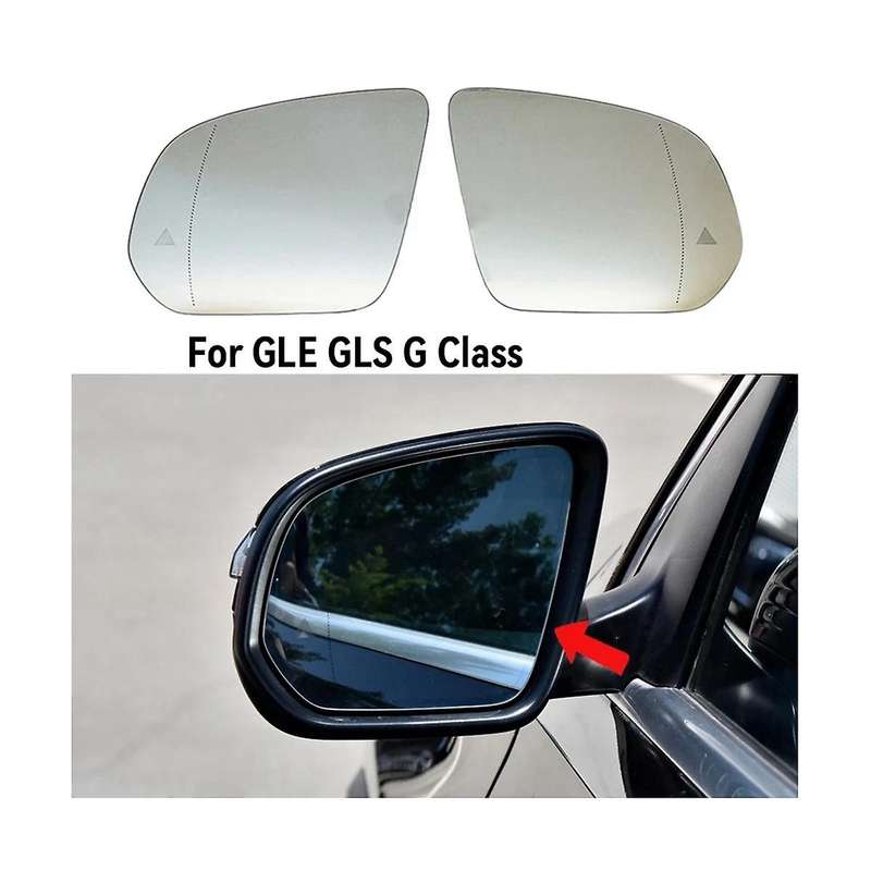 Car Heated Auto Blind Spot Rear Mirror Glass for - W167 Gls 2020- G-class W464 2019- Left