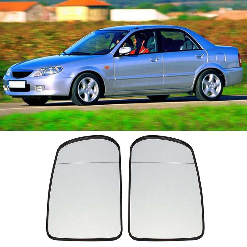 Car Heated Glass Rearview Mirror Side Wing Rearview Mirror Glass Reverse Lens for 323 Famiglia 1998-