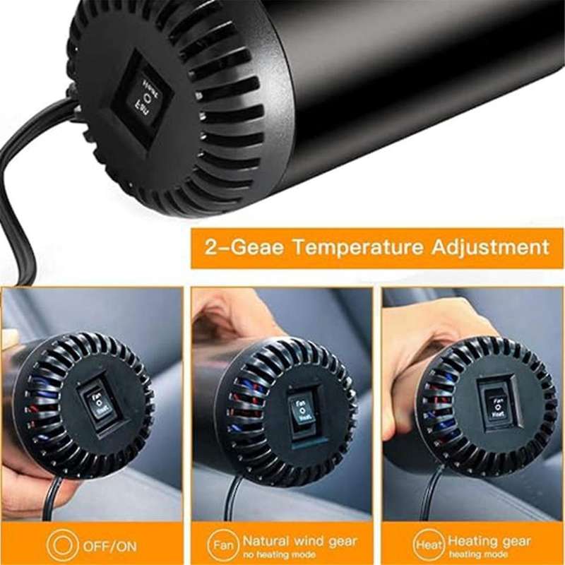 Car Heater, 12v 150w Portable Windshield Defogger and Defroster, Plug-in Car Windshield Fan, Suitabl