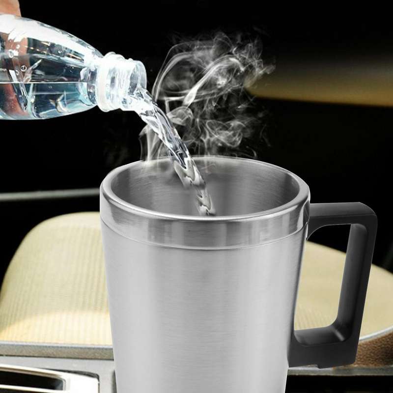 Car Heating , Simple 12v 300ml Portable In Car Coffee Maker Tea Pot Vehicle Heating Cup Lid Outdoor