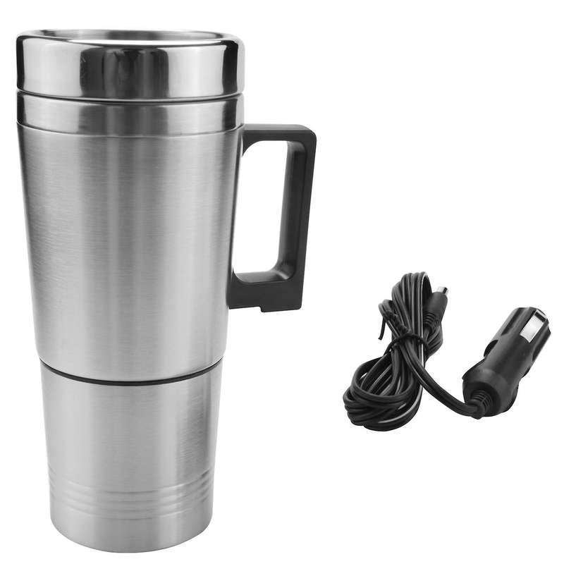 Car Heating , Simple 12v 300ml Portable In Car Coffee Maker Tea Pot Vehicle Heating Cup Lid Outdoor