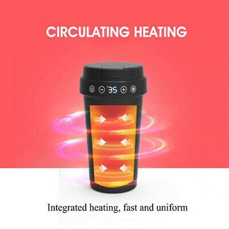 Car Heating Cup Electric Water Cup Display Temperature LCD Display Temperature Kettle Coffee Tea 350