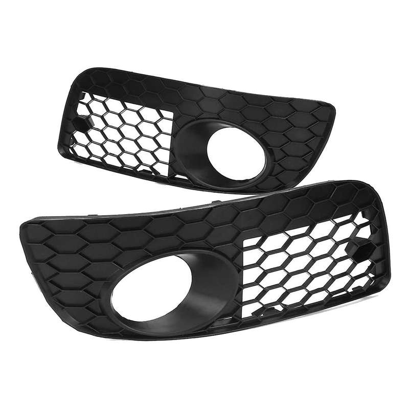 Car Honeycomb Mesh Fog Lamp Vent Grille Fog Light Set for MK5 GLI 2006-2009