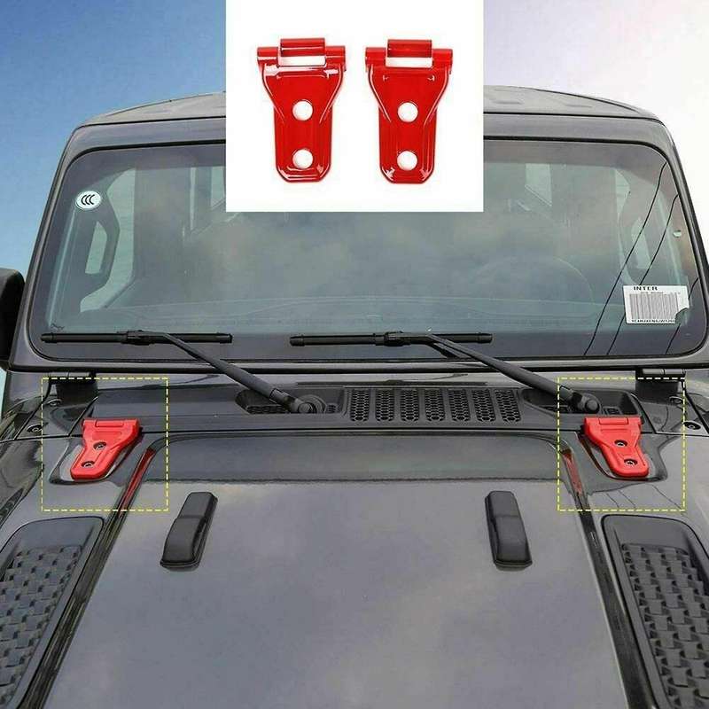 Car Hood Engine Hinge Decor Cover Trim for JL JT 2018-2021