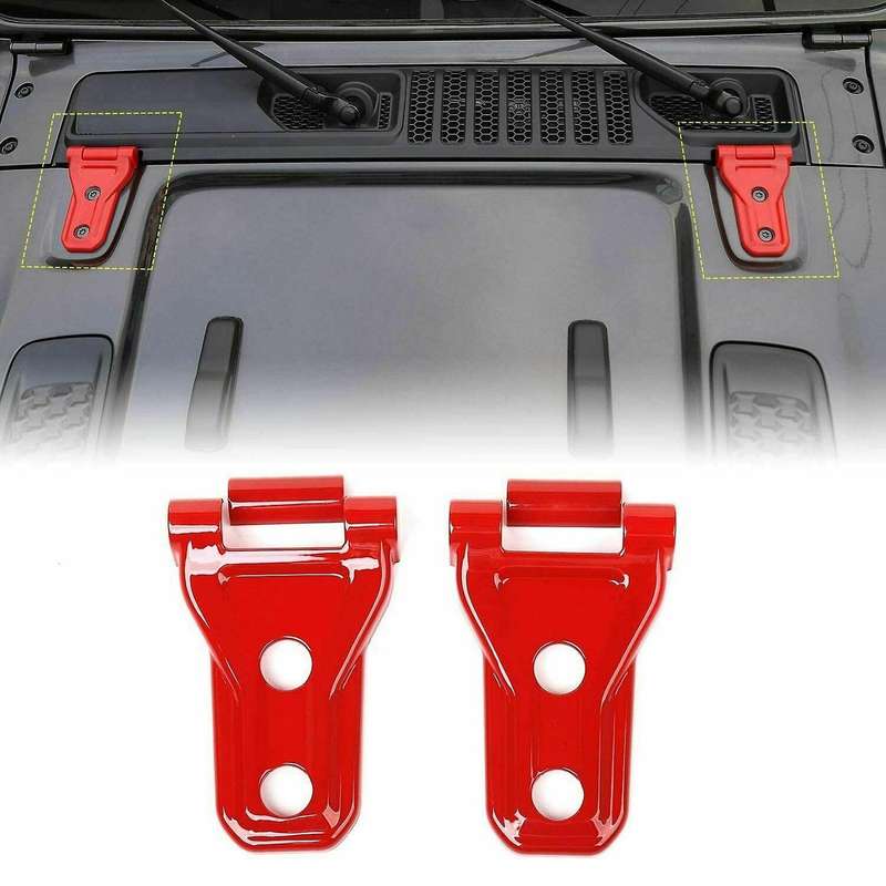 Car Hood Engine Hinge Decor Cover Trim for JL JT 2018-2021