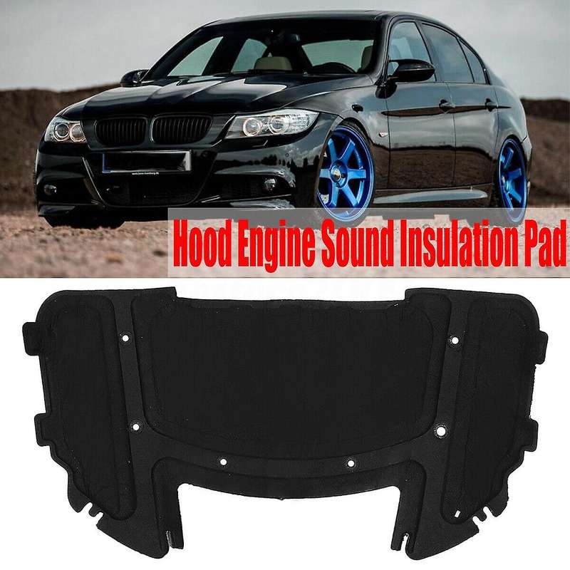 Car Hood Engine Sound Insulation Pad Cotton 126.5 x 64.5cm for- E90 E91 E92 E93 323I 325I with Rivet