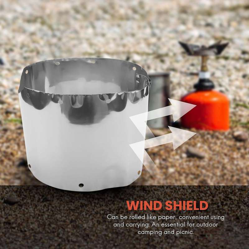Pure Titanium Camping Stove Wind Camping Stove Wind Screen Outdoor Stove Windproof Windshield 15cm