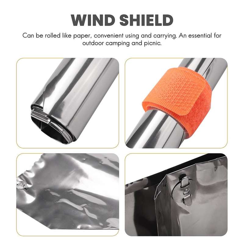 Pure Titanium Camping Stove Wind Camping Stove Wind Screen Outdoor Stove Windproof Windshield 15cm