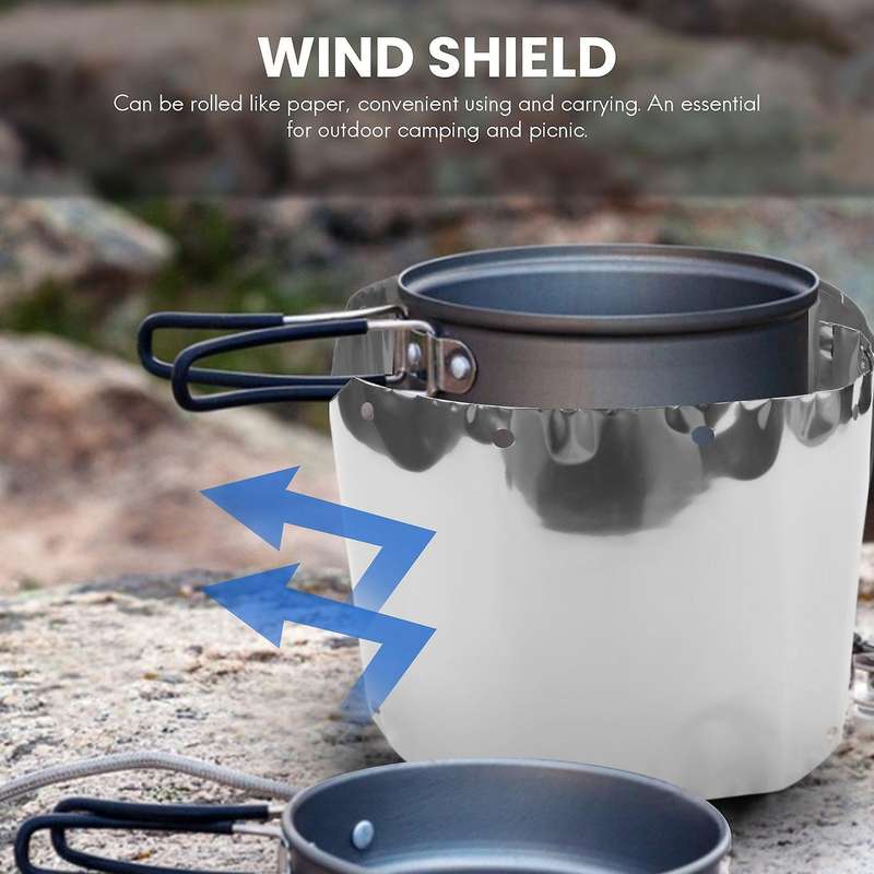 Pure Titanium Camping Stove Wind Camping Stove Wind Screen Outdoor Stove Windproof Windshield 15cm