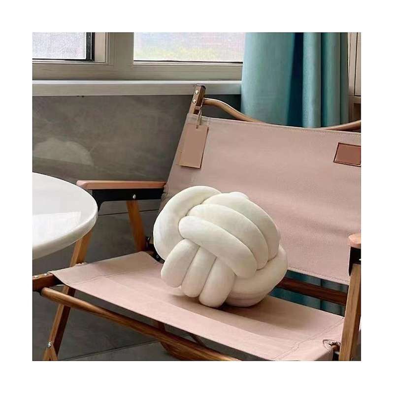 Pure Cotton Diy Hand-knotted Cushion Comfortable Car Waist Pillow Sofa Cushion Soft Office Pillow