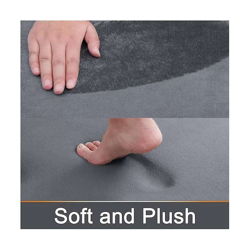 Pure Color Thickened Memory Foam Flannel Carpet Bathroom Door Mat Absorbent Mat Toilet Non- Mat
