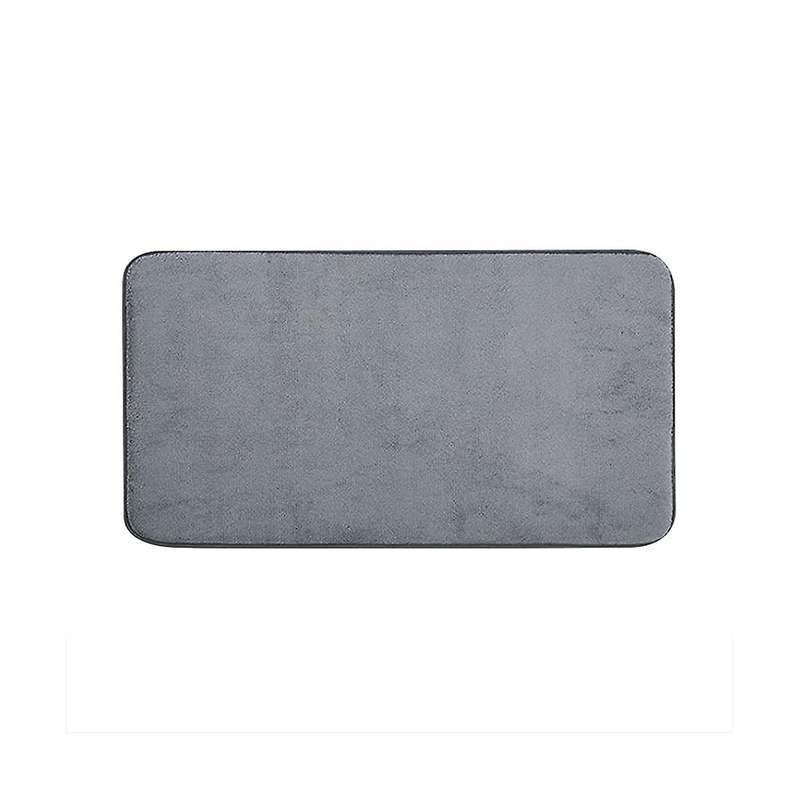 Pure Color Thickened Memory Foam Flannel Carpet Bathroom Door Mat Absorbent Mat Toilet Non- Mat