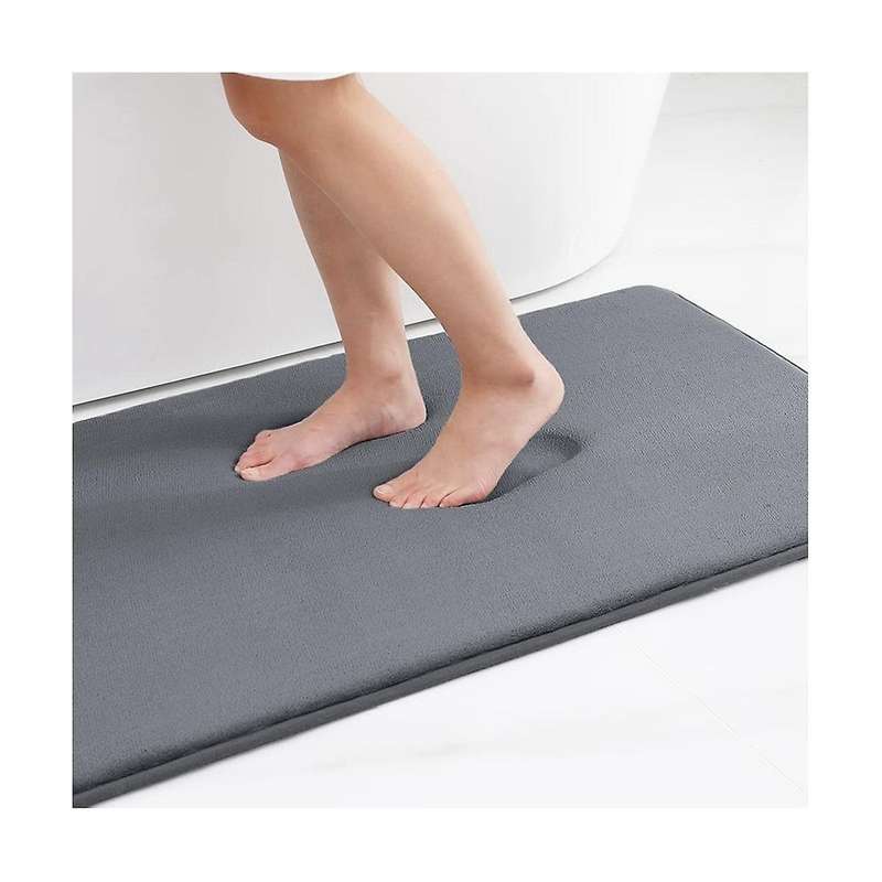 Pure Color Thickened Memory Foam Flannel Carpet Bathroom Door Mat Absorbent Mat Toilet Non- Mat