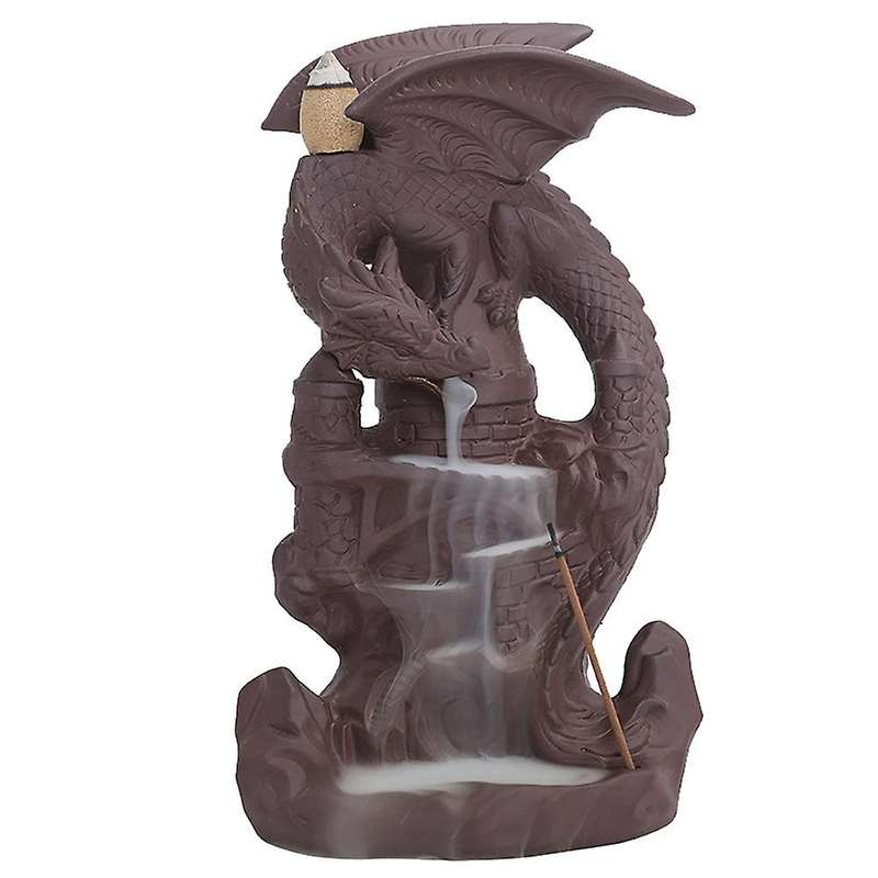 Purple Clay Incense Burner Dragon Backflow Incense Burner Aromatherapy Ornament Pterodactyl Holder
